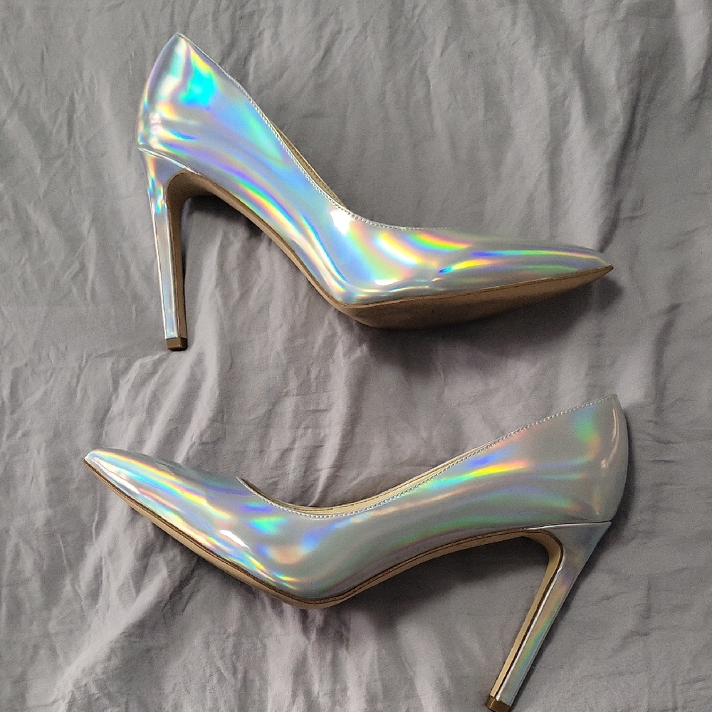 Nine West Tatiana Holographic Heels